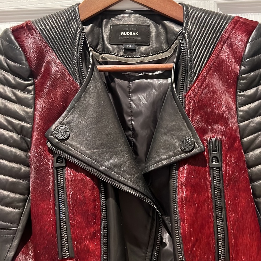 COPY - Rudask leather jacket with fur - Picture 2 of 9